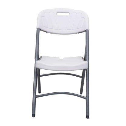 Scaun pliant din plastic pentru terasa, alb / ZTS 8192W