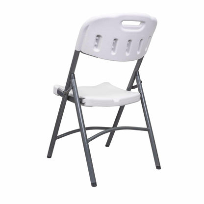 Scaun pliant din plastic pentru terasa, alb / ZTS 8192W