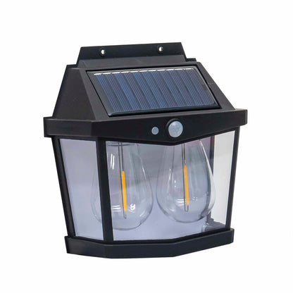 Lampa solara de perete, cu 2 becuri LED, senzor de miscare, 3 moduri de lumina / ZTS 8193