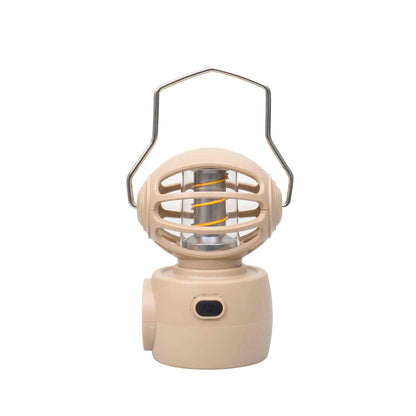 Felinar model robotel, 4 moduri de intensitate a luminii, USB, H14cm, putere 30W, crem / ZTS 8215