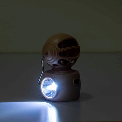 Felinar model robotel, 4 moduri de intensitate a luminii, USB, H14cm, putere 30W, crem / ZTS 8215