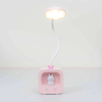 Lampa de birou pentru copii, 3 tipuri de lumina, model televizor, roz / ZTS 8233