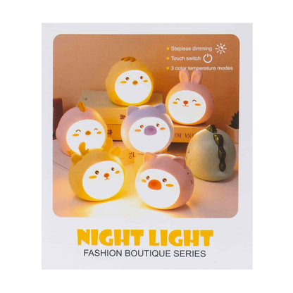 Lampa de veghe pentru copii, 3 tipuri de lumina, putere 4.2W, touch, USB, model ren roz / ZTS 8238