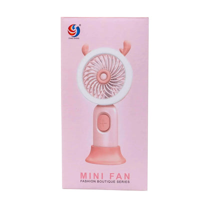 Ventilator de mana, alimentare USB, 3.7w, 3 viteze si suport, verde / ZTS 8241