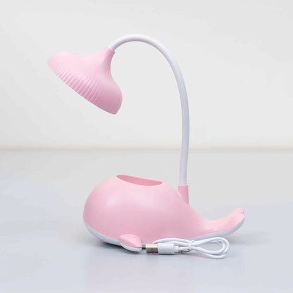 Lampa de birou pentru copii, 3 tipuri de lumina, putere 3W, model delfin roz / ZTS 8247