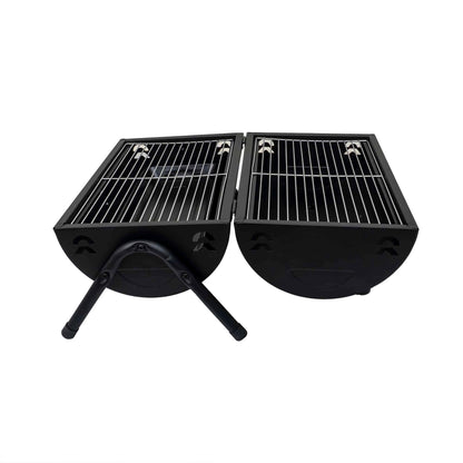 Gratar metalic, cilindric, cu 2 grile de gatit, negru / ZTS 8331