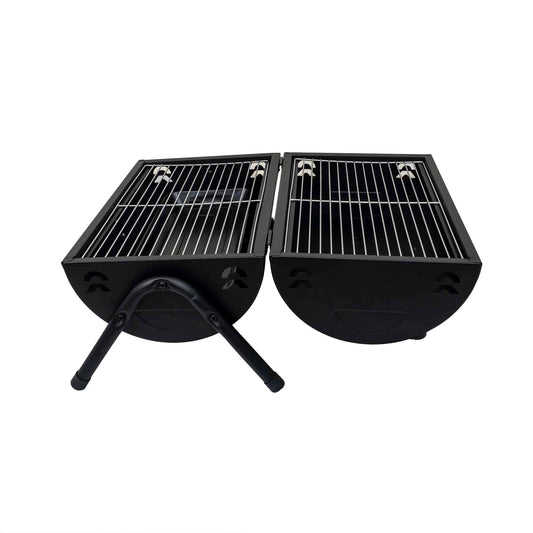 Gratar metalic, cilindric, cu 2 grile de gatit, negru / ZTS 8331