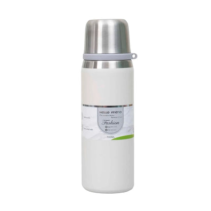 Termos interior inox, capacitate 700ml, cu capac inox, alb / ZTS 8442