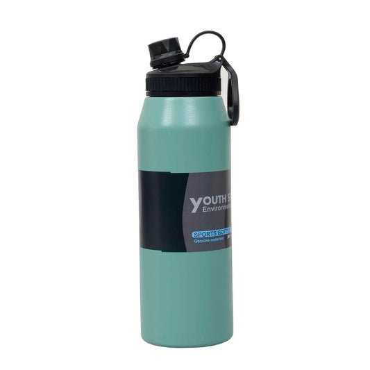 Termos YOUTH SPORTS, interior inox, capacitate 1L, model sticla, verde / ZTS 8446