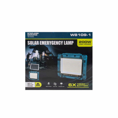 Proiector led cu incarcare solara si USB, 200W, panou incorporabil si detasabil Z-TOOLS / ZTS 8672