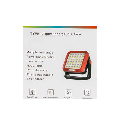 Proiector portabil de mana, incarcare USB, 4 moduri de intensitate a luminii, rosu Z-TOOLS / ZTS 8690