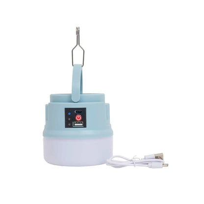 Lanterna LED camping, portabila, incarcare solara si USB, bleu Z-TOOLS / ZTS 9000