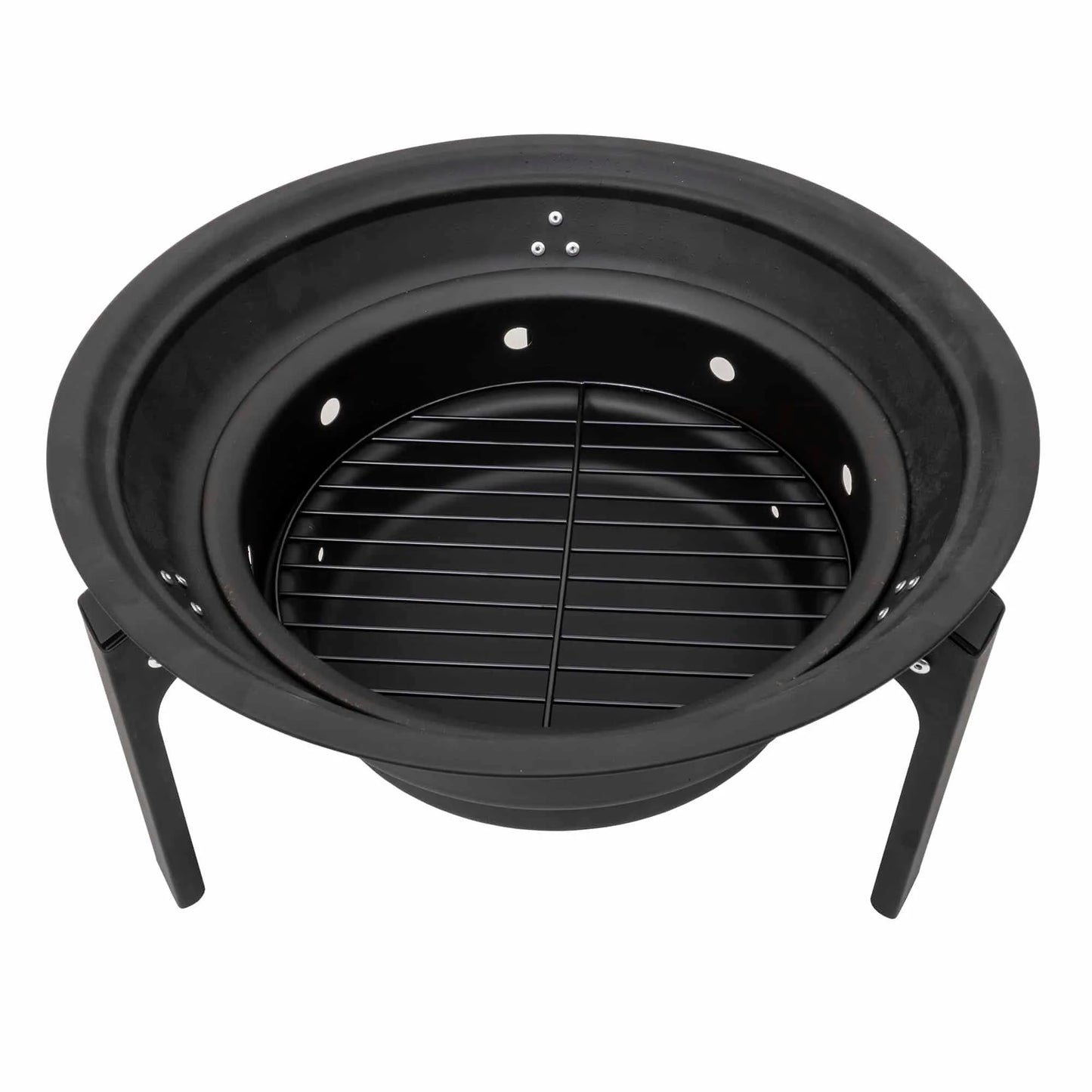 Gratar metalic pentru camping, pliabil, rotund, diametru 35cm Z-TOOLS / ZTS 9088