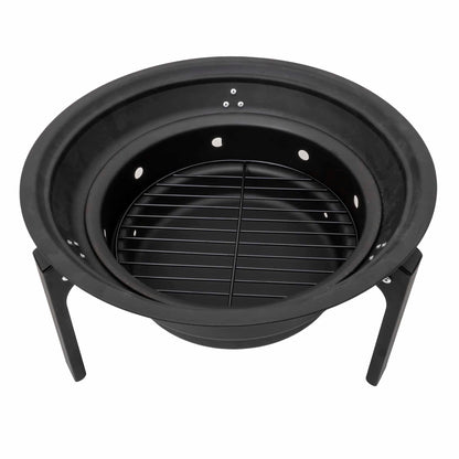 Gratar metalic pentru camping, pliabil, rotund, diametru 35cm Z-TOOLS / ZTS 9088