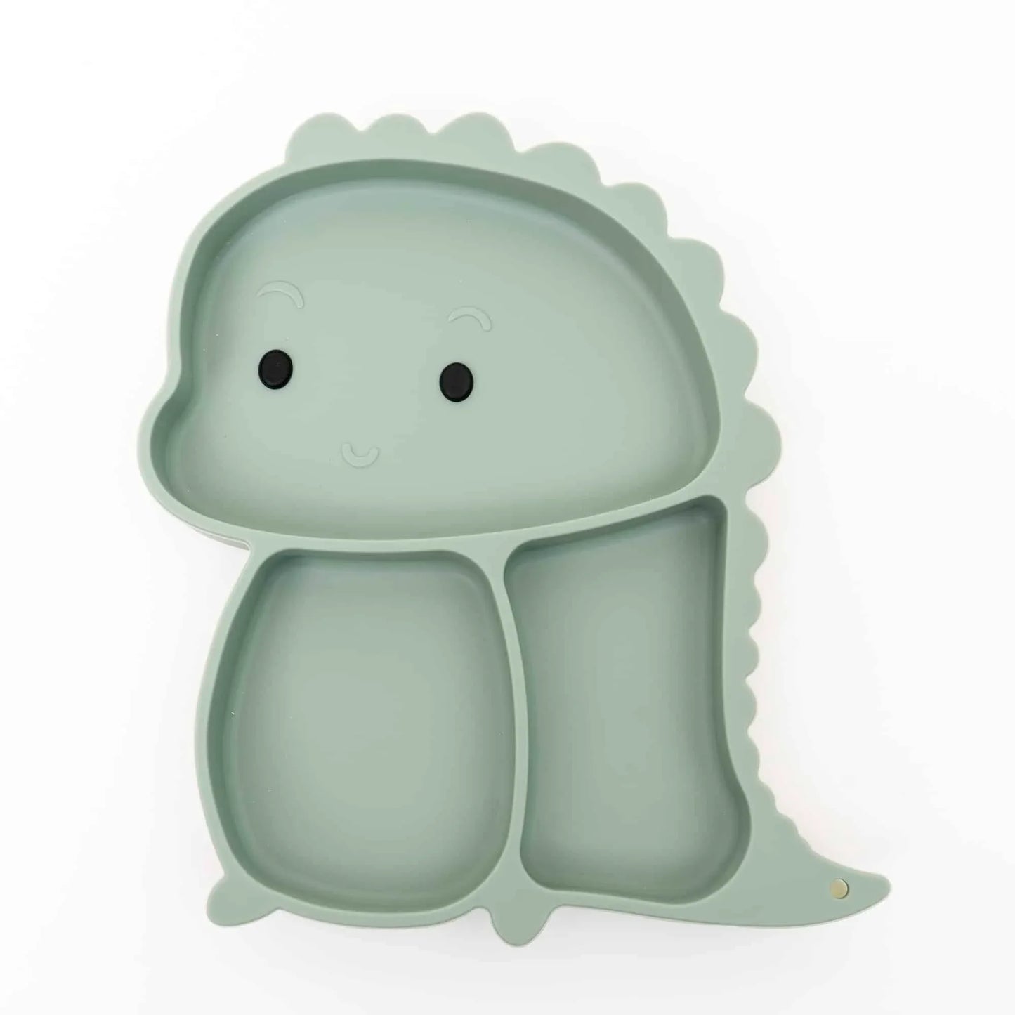 Set 6 piese pentru hranire bebelus, din silicon, model dinozaur, verde Z-TOOLS / ZTS 9094