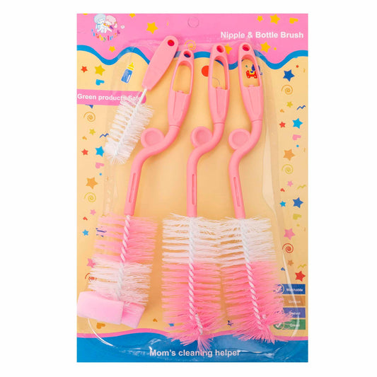 Set 4 perii pentru curatarea biberoanelor si a tetinelor, roz Z-TOOLS / ZTS 9099