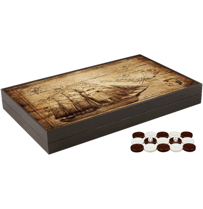 Joc de table din lemn lacuit, Trandy 58x48cm, PIRATE SHIP KORSAN, Z-TOOLS / ZTS5482-7