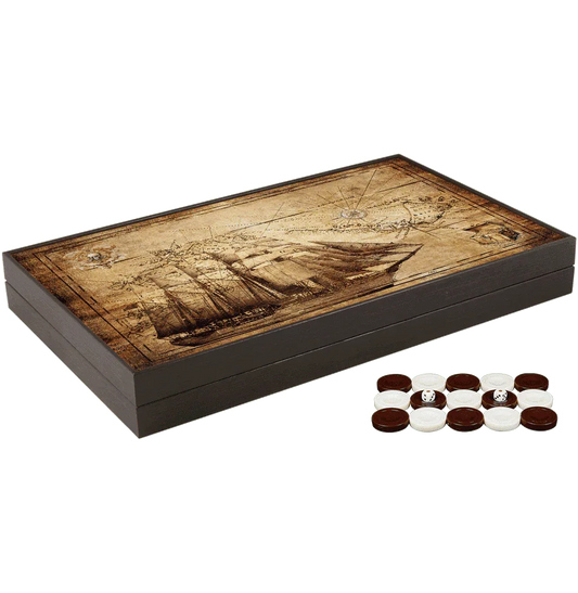 Joc de table din lemn lacuit, Trandy 58x48cm, PIRATE SHIP KORSAN, Z-TOOLS / ZTS5482-7