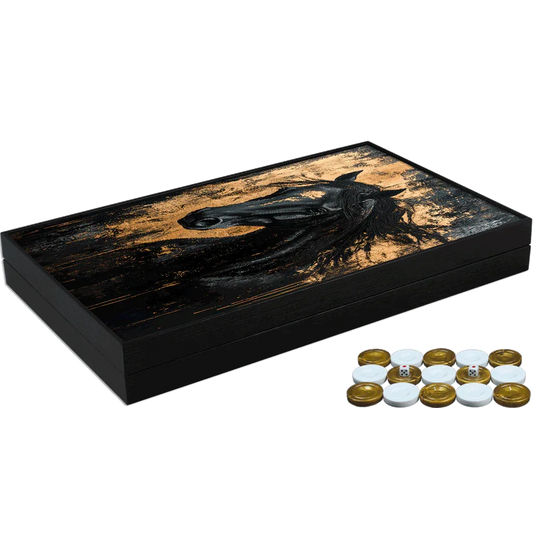 Joc de table din lemn lacuit, Trandy 58x48cm, HORSE PORTRAIT, Z-TOOLS / ZTS5482-9