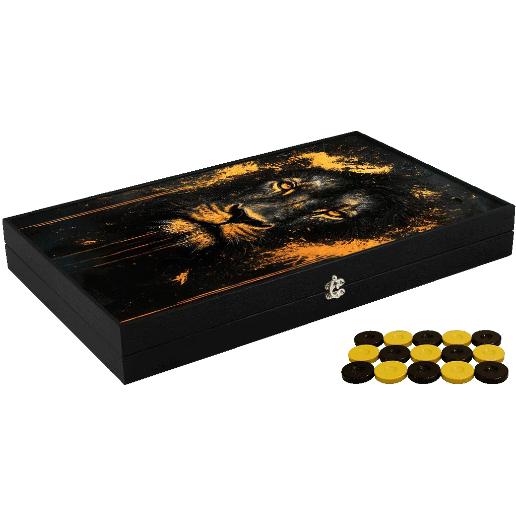 Joc de table din piele ecologica, model LION, Z-TOOLS / ZTS5512-10