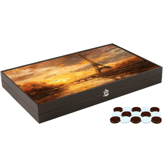 Joc de table din piele ecologica, model TURN EIFFE, Z-TOOLS / ZTS5512-6