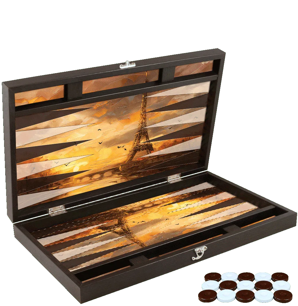 Joc de table din piele ecologica, model TURN EIFFE, Z-TOOLS / ZTS5512-6