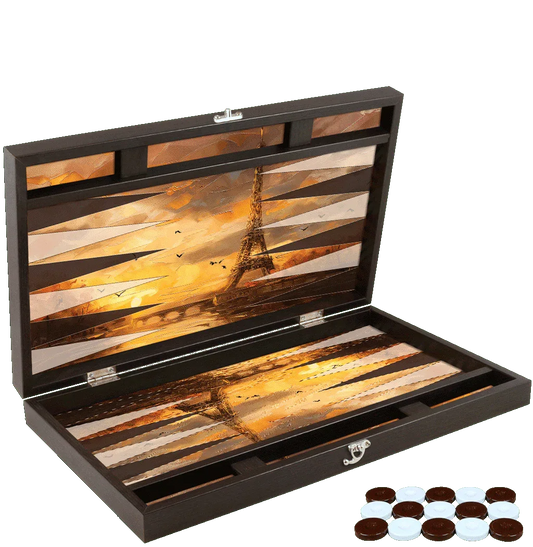 Joc de table din piele ecologica, model TURN EIFFE, Z-TOOLS / ZTS5512-6