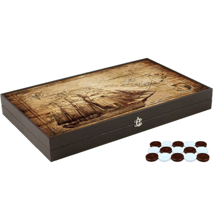 Joc de table din piele ecologica, model PIRATE SHIP, Z-TOOLS / ZTS5512-7