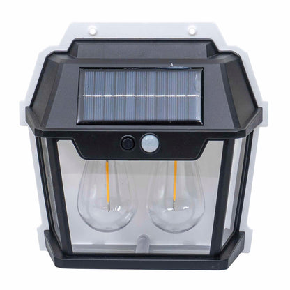 Lampa solara de perete, cu 2 becuri LED, putere 28W, senzor de miscare, 3 moduri de lumina / ZTS 8196