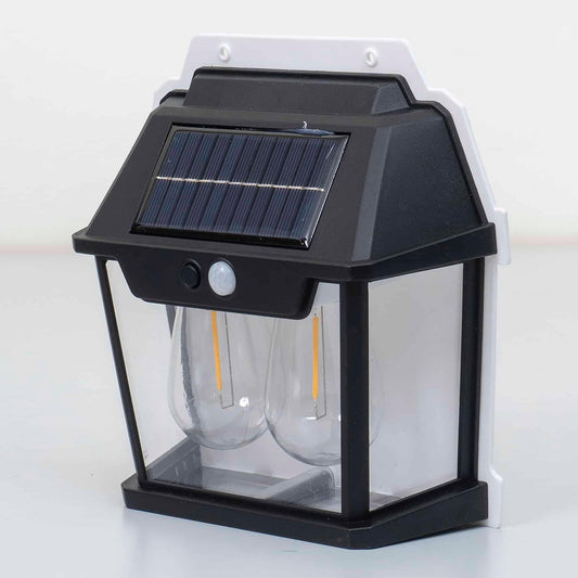 Lampa solara de perete, cu 2 becuri LED, putere 28W, senzor de miscare, 3 moduri de lumina / ZTS 8196