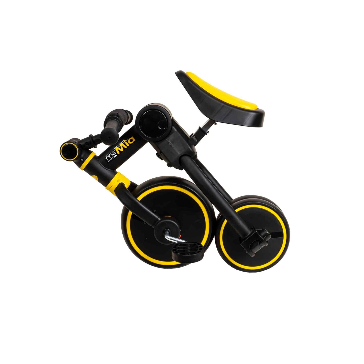 Tricicleta pliabila 2 in 1 pentru copii, reglabila, negru-galben / ZTS8482