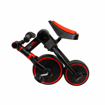 Tricicleta pliabila 2 in 1 pentru copii, reglabila, negru-rosu / ZTS8483