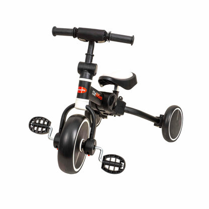 Tricicleta pliabila 2 in 1 pentru copii, reglabila, negru-alb / ZTS8484