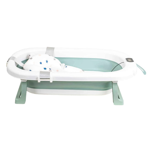 Cadita pliabila pentru bebelusi, cu termostat si pernuta, verde Z-TOOLS / ZTS9154