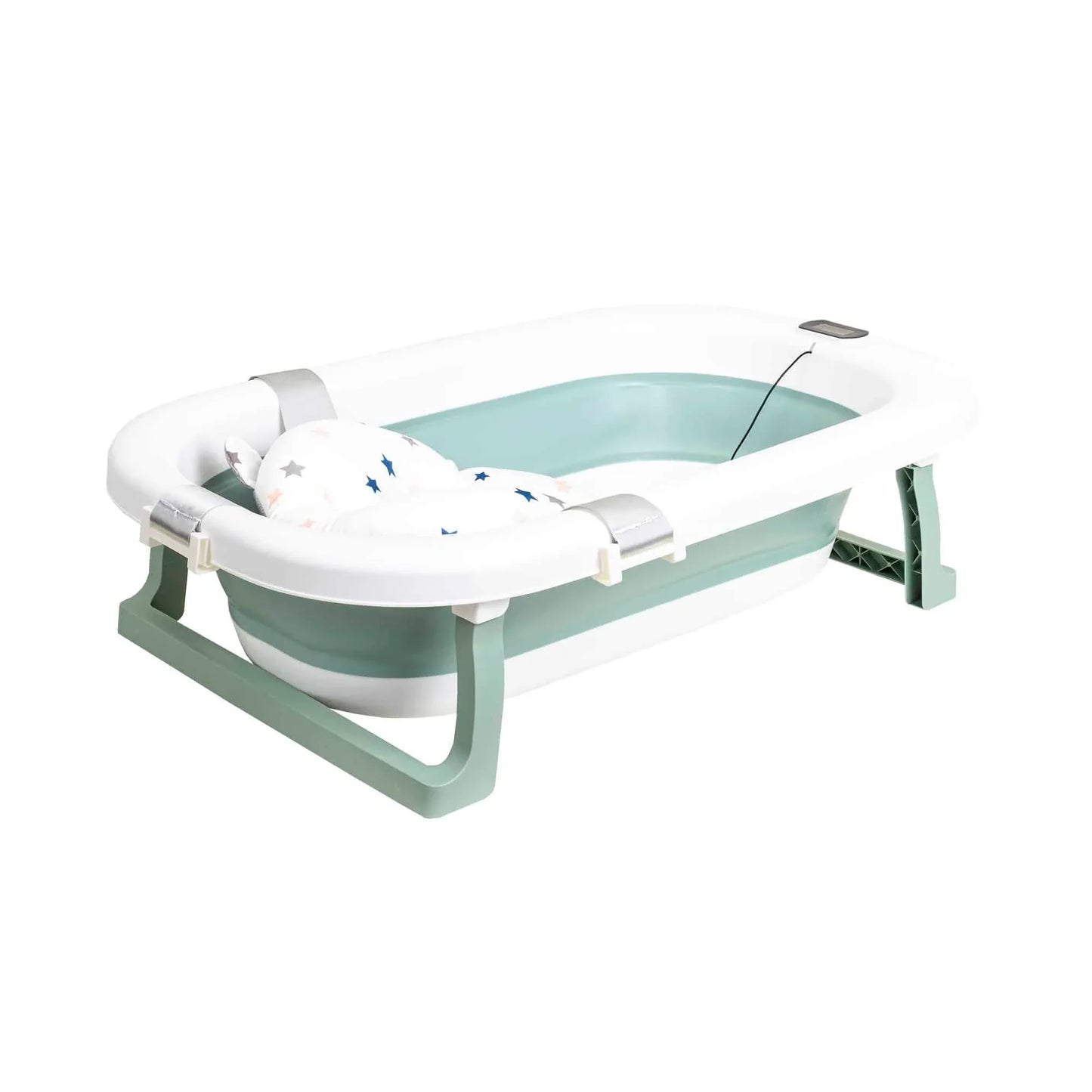 Cadita pliabila pentru bebelusi, cu termostat si pernuta, verde Z-TOOLS / ZTS9154