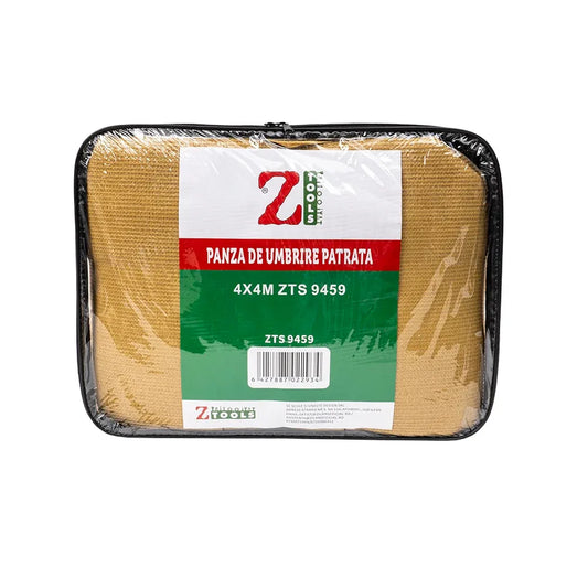 Panza de umbrire patrata, 4x4m, crem, Z-TOOLS / ZTS9459