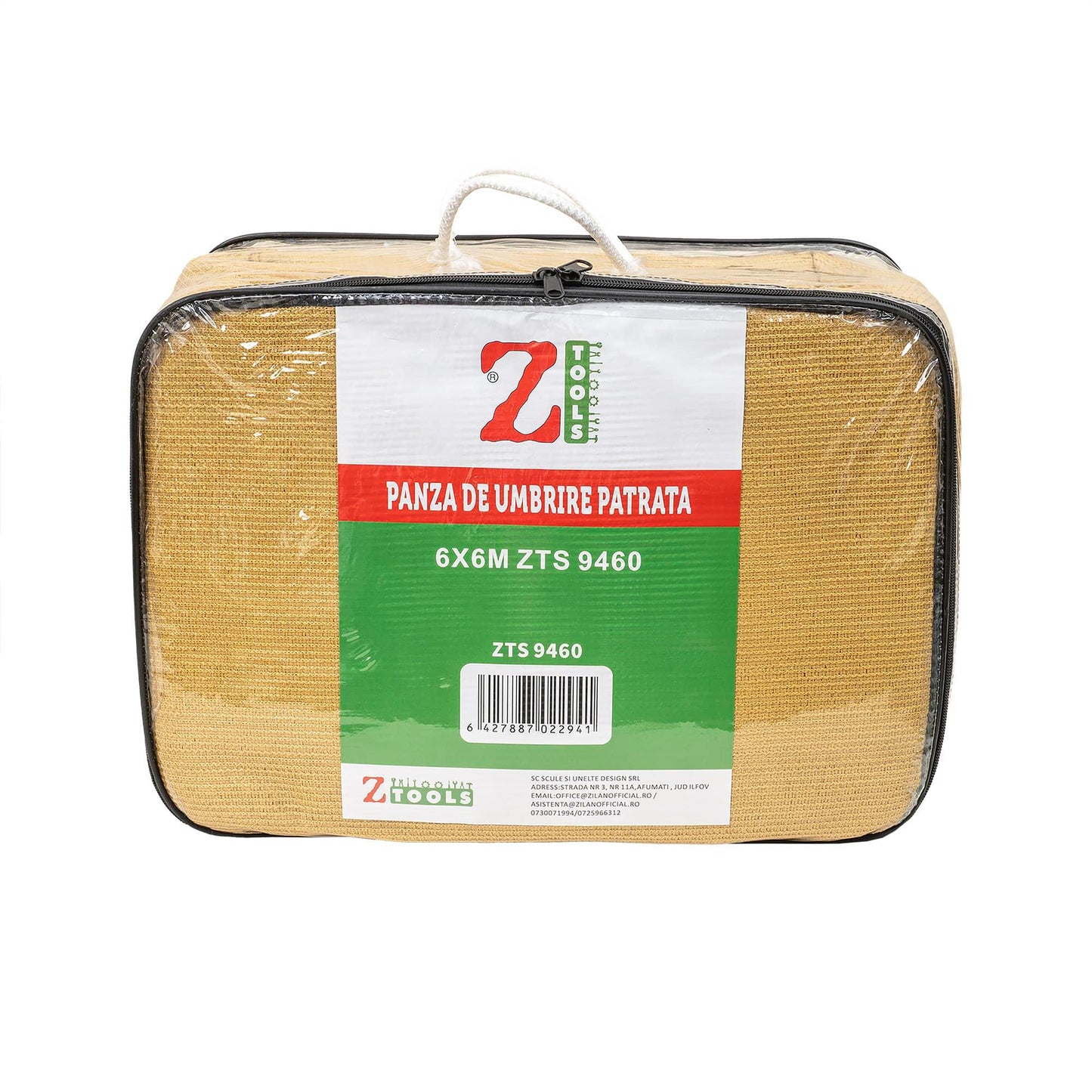 Panza de umbrire patrata, 6x6m, crem, Z-TOOLS / ZTS9460