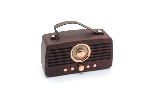 Boxa portabila NewRixing NR-4013, Negru-Crem, Retro style, 1500mAh, 10W, D1267a