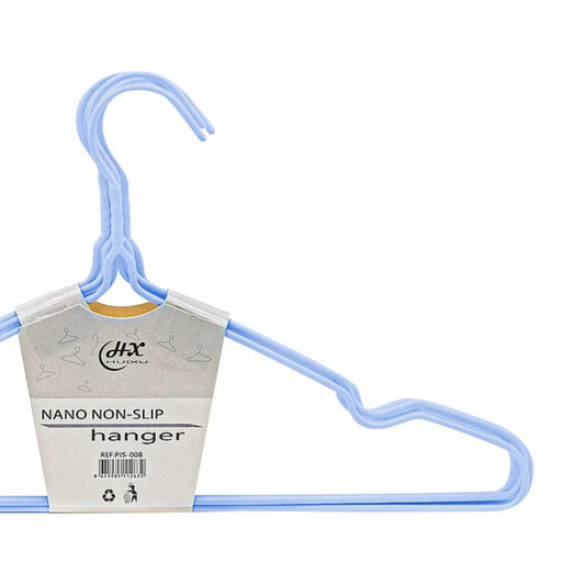 Set 10 umerase, haine copii, Naimeed D5543, invelis silicon, Albastru, 29x17cm