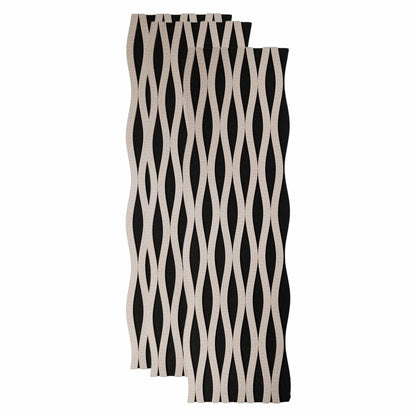 Set 3 Panouri riflaj acustic decorativ, MDF si pasla, Naimeed D6243, 240x30x1.8cm, Gri