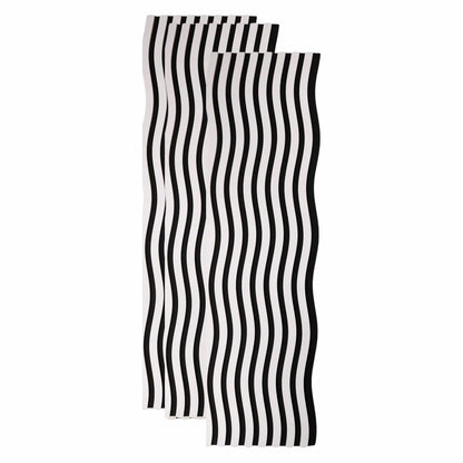 Set 3 Panouri riflaj acustic decorativ, MDF si pasla, Naimeed D6248, 240x30x1.8cm, Alb