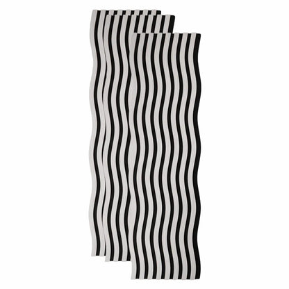 Set 3 Panouri riflaj acustic decorativ, MDF si pasla, Naimeed D6249, 240x30x1.8cm, Stejar Deschis