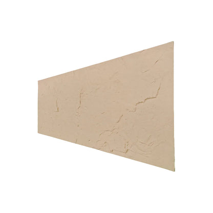 Set 10 panouri decorative din praf de piatra, Naimeed D7317, flexibile, ignifuge, strat protector ceramic, rezistente la razele UV, 120x60x0.2 cm, crem