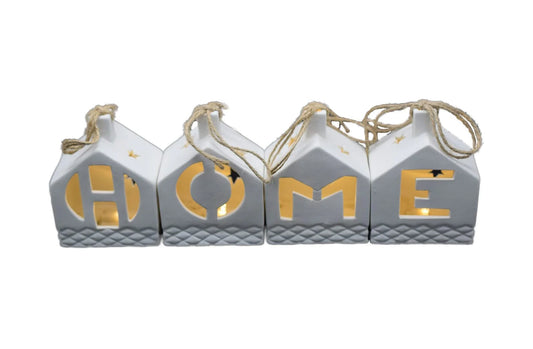 Set 4 casute ceramica cu led