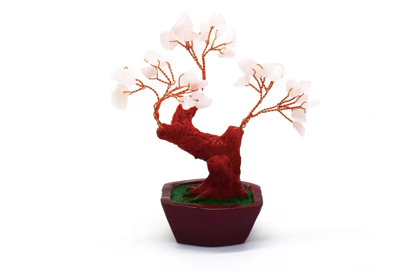 Copacel Feng Shui cu pietre semipretioase, Naimeed D3011, inaltime 13 cm, culoare Roz