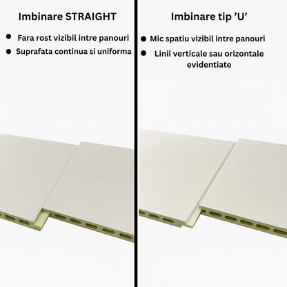 Panou decorativ riflaj WPC, Naimeed D7558, sistem de imbinare straight, aspect rafinat si montaj usor, 260x61.1x0.9cm, maro