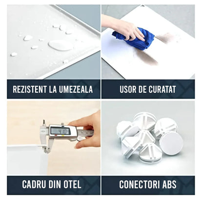 Dulap modular din plastic cu schelet metalic, D3207, culoare Negru