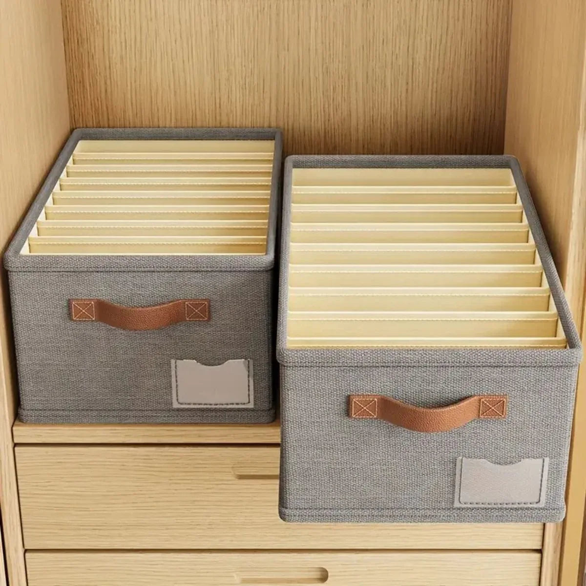 Organizator depozitare multifunctional, Naimeed D7657, pliabil, cu maner, dimensiuni 18x28x45cm, gri