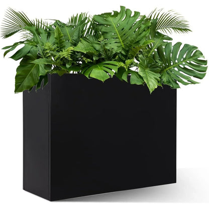 Suport metalic pentru imitatie gard viu, Naimeed D7461, elegant, rezistent și versatil, Dimensiuni 110x34x25cm, Negru