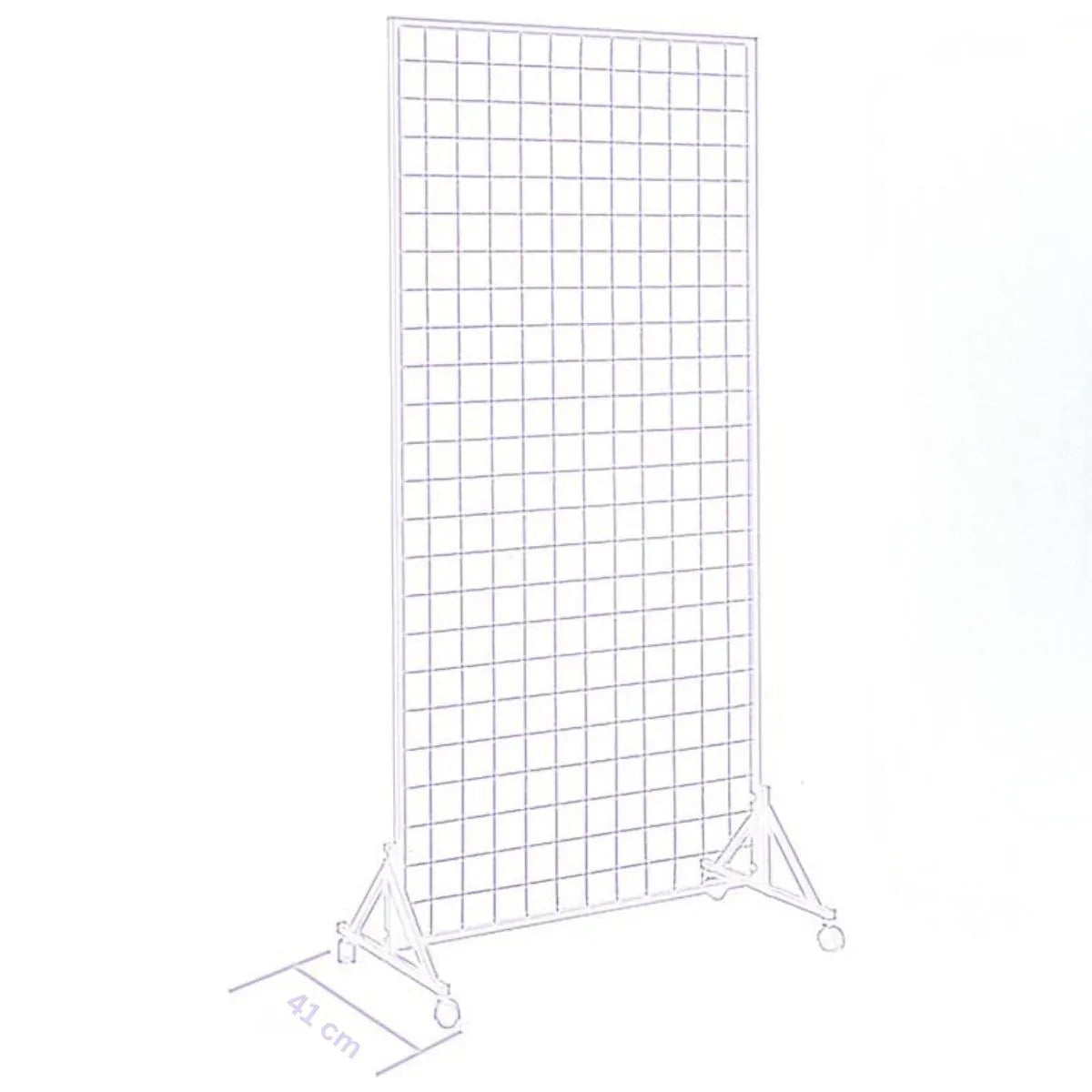 Paravan metalic cu roți pivotante 360°, Naimeed D7462, ideal pentru organizare și expoziții, Dimensiuni 100x229cm, Negru